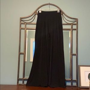 High waist black wide leg dress pants